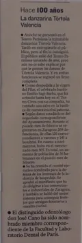 Columna del Heraldo de Aragón: “El distinguido don José Cano ha sido nombrado miembro correspondiente de la Facultad y Laboratorio Dental de París”.